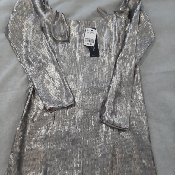 NWT Sequin Off-the-shoulder Cocktail Dress - Picture 2 of 2